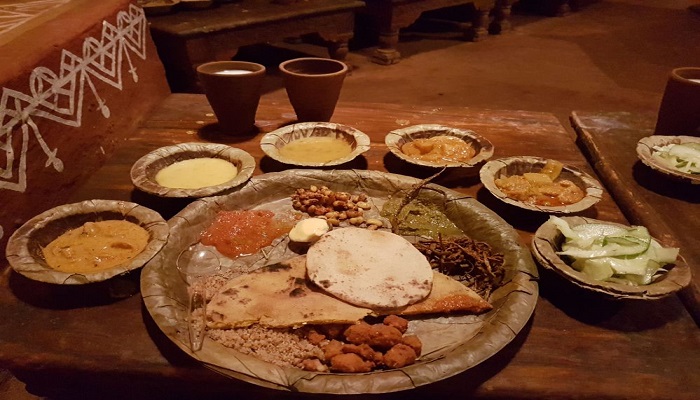 Delicious Indian thali - Indian Food - Choupal's Rajasthani Thali, Chowki Dhani