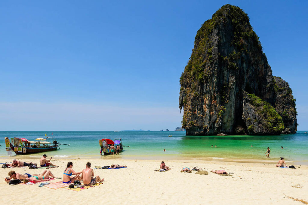 things to do at railay beach , Krabi, Thailand- tourist travel guide. Phra Nang Cave Beach